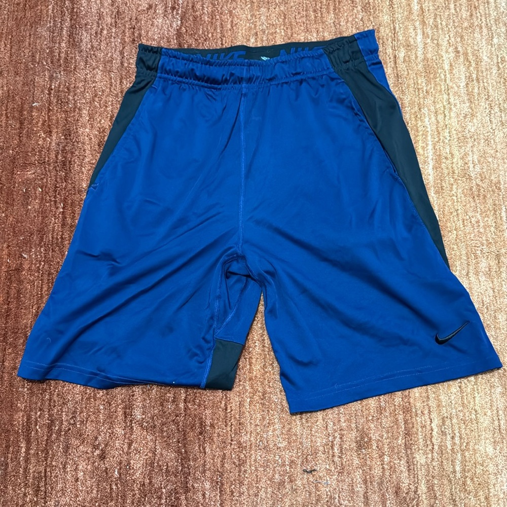 Nike Workout Shorts in Black and Blue